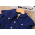 2018 Autum baby girls coat niños niñas chaquetas de lana azul niños abrigo niños boutique ropa